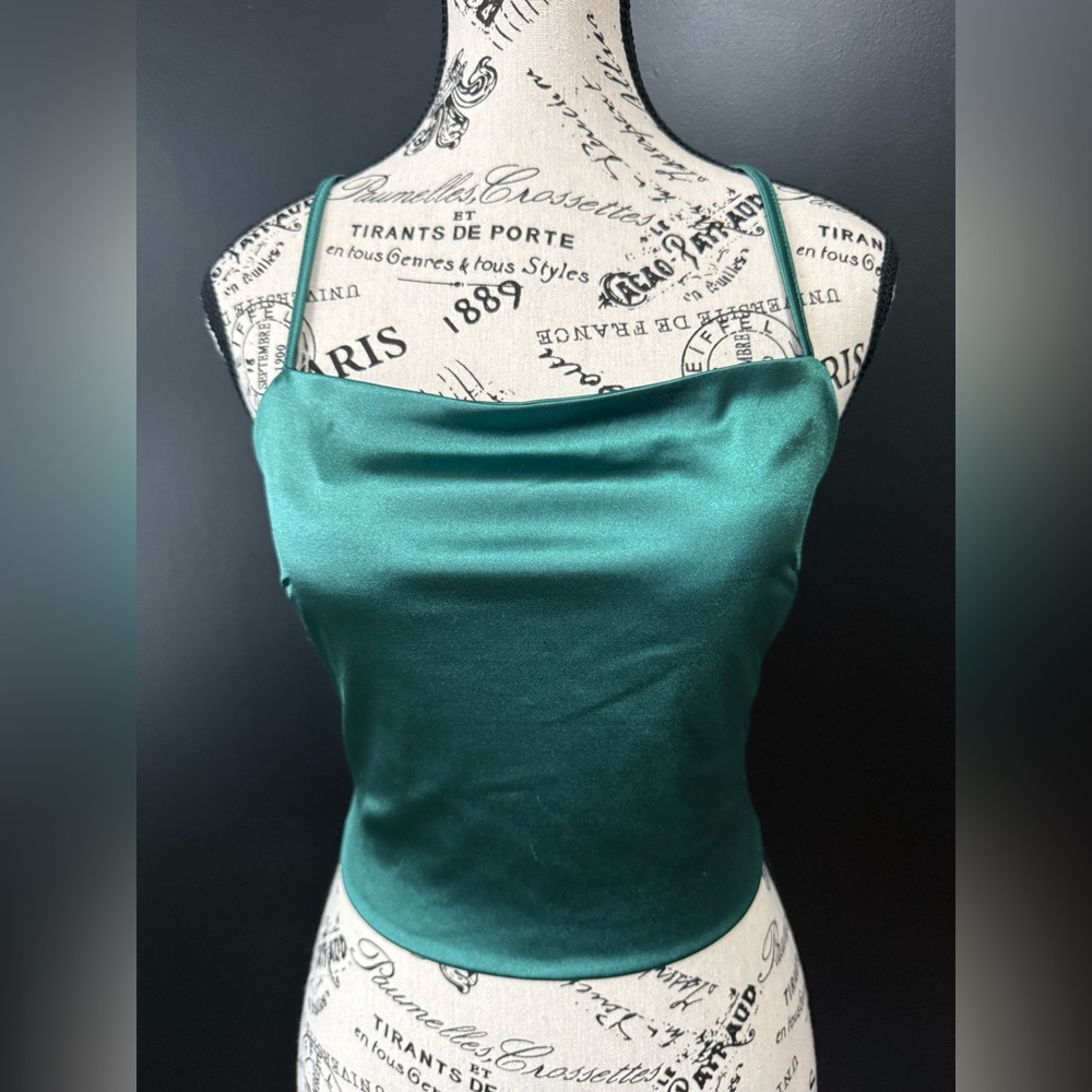 SHEIN Green satin cami top #y2kfashion #camitop